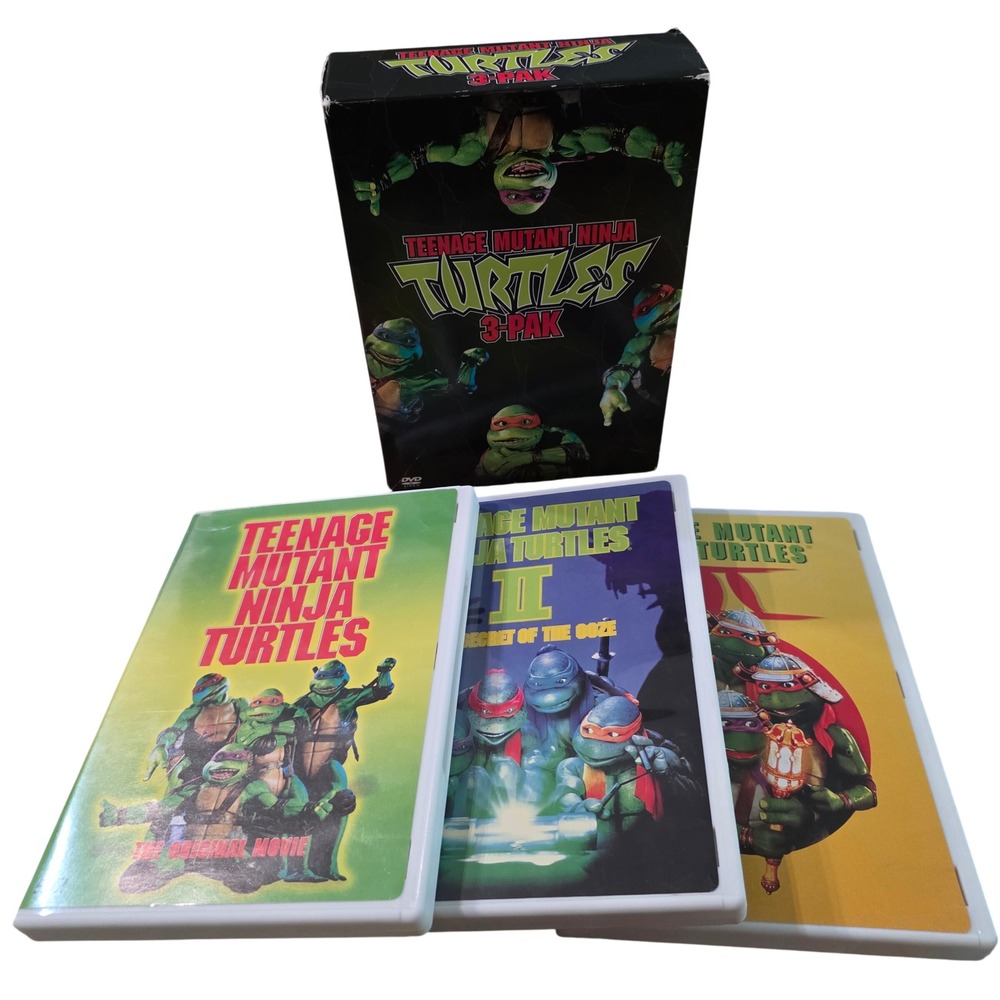 Teenage Mutant Ninja Turtles 3-Pak DVD Box Set Trilogy Movies 1 2 3 N7020
